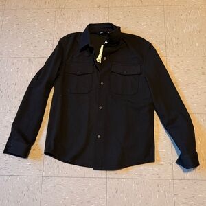 Zara Elegant Black Collared Shirt
